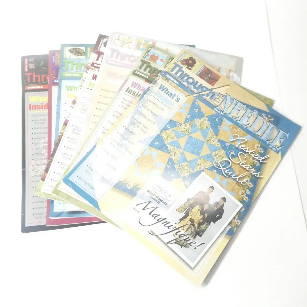 Bernina Through the Needle Magazine - 7 Back Issues Lot